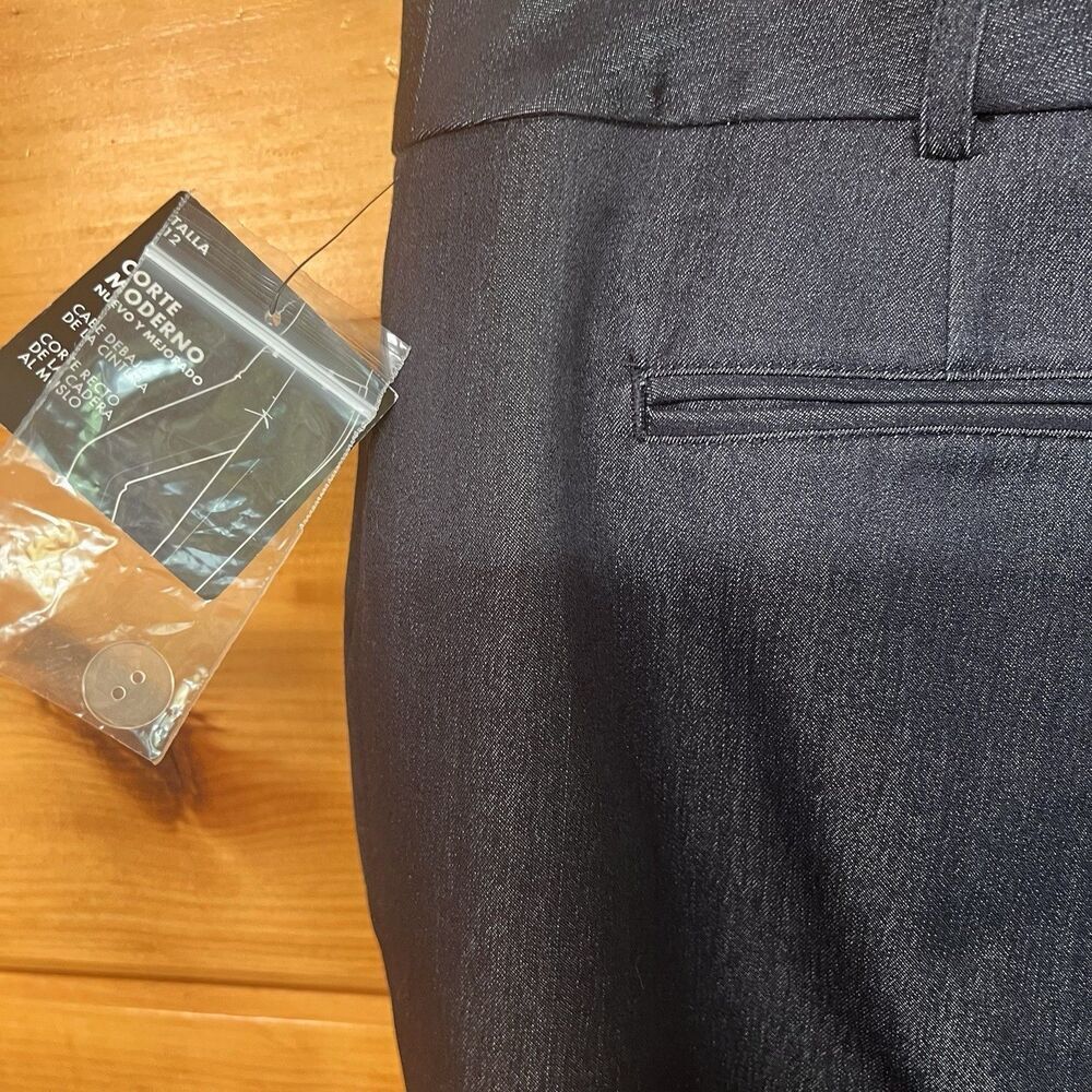 George Size 12 Modern Fit New Straight Fit Through Hip & Thigh Dress Pants Black - Picture 6 of 6